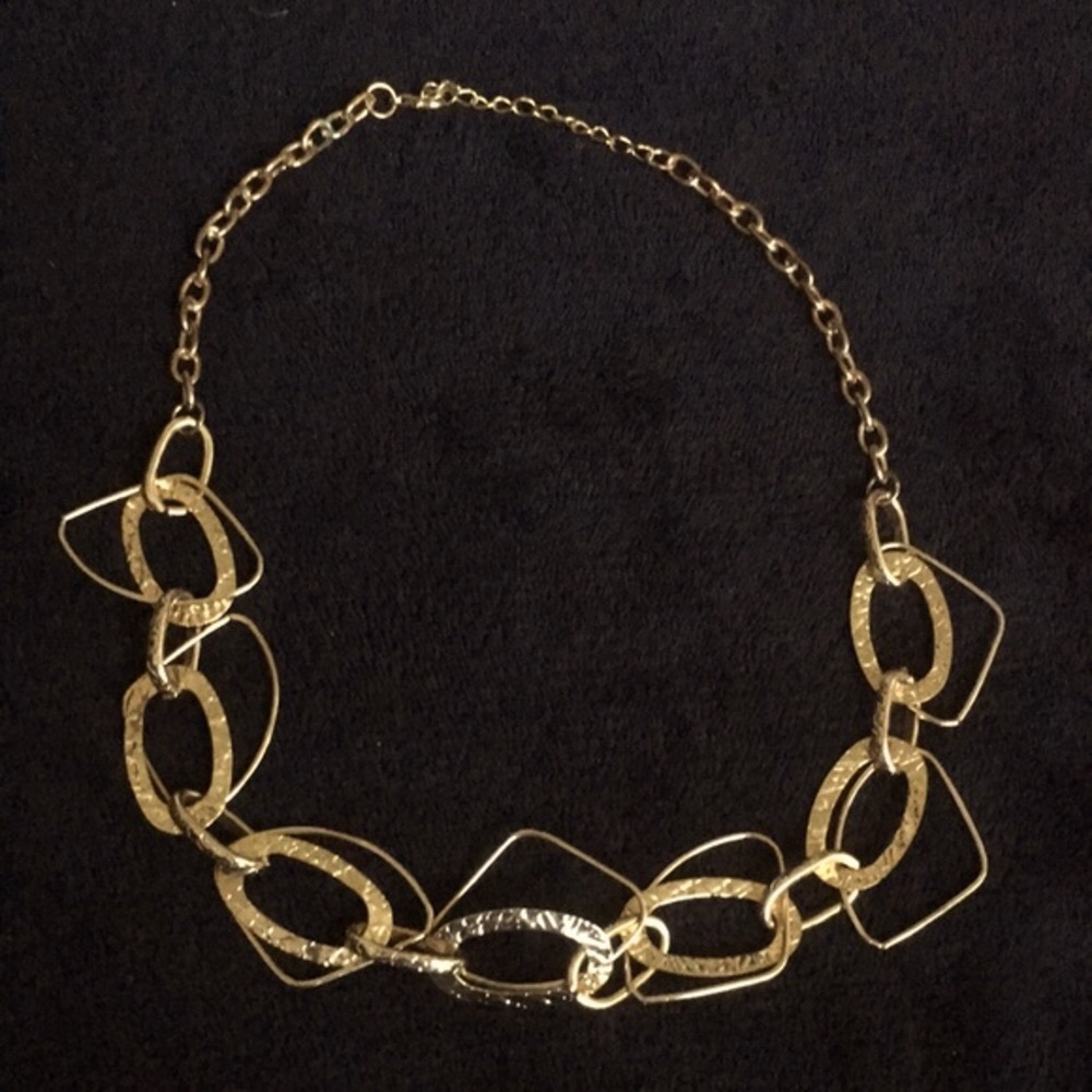 Vintage Gold Tone Chain Bangle Necklace